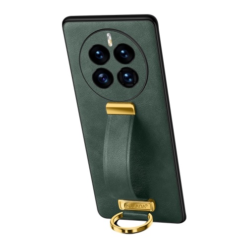 

For Huawei Mate 50 SULADA Cool Series PC + Leather Texture Skin Feel Shockproof Phone Case(Green)