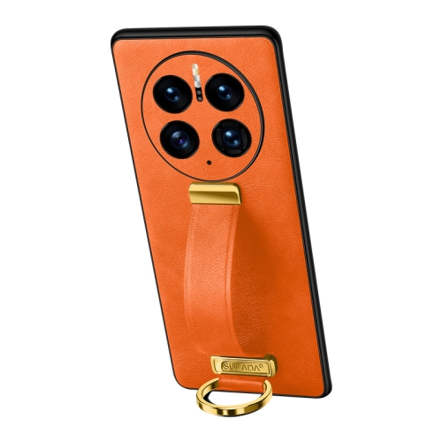 

For Huawei Mate 50 Pro SULADA Cool Series PC + Leather Texture Skin Feel Shockproof Phone Case(Orange)