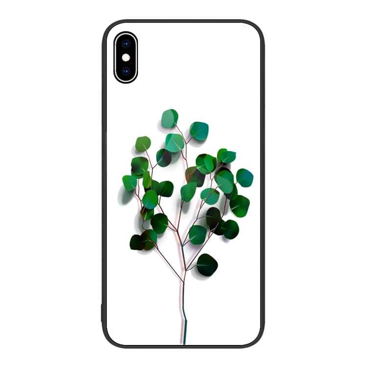 

Colorful Painted Glass Phone Case For iPhone XS Max(Sapling)