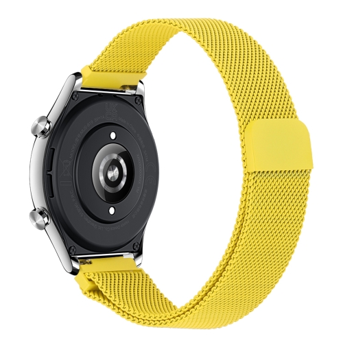 

For Honor Watch GS 3 22mm Milan Chain Metal Watch Band(Yellow)