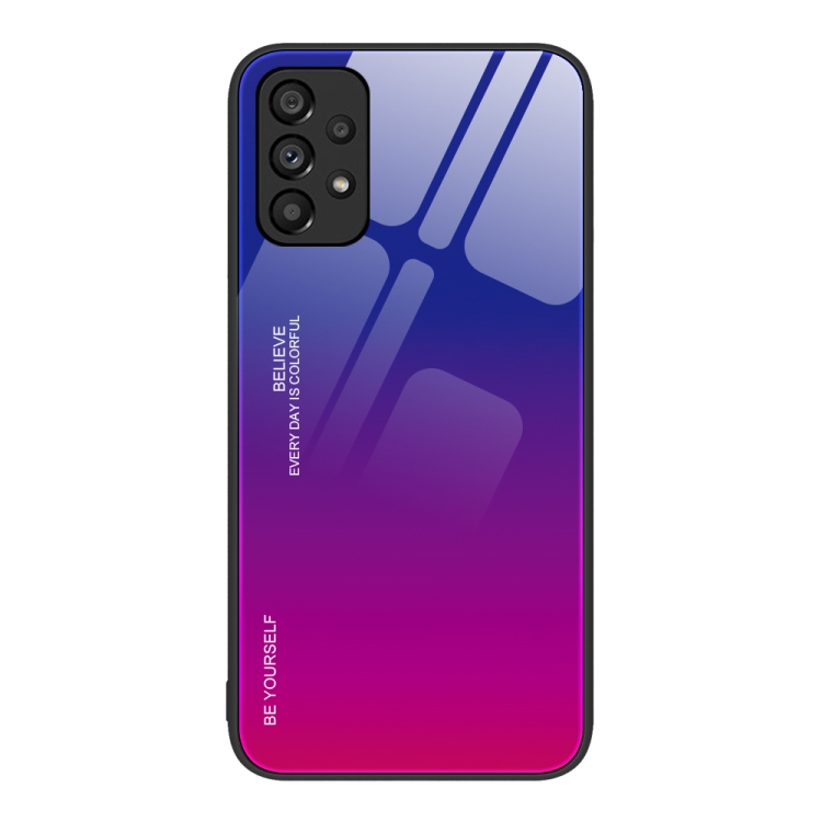 

For Samsung Galaxy A53 5G Gradient Color Glass Case(Purple Red)