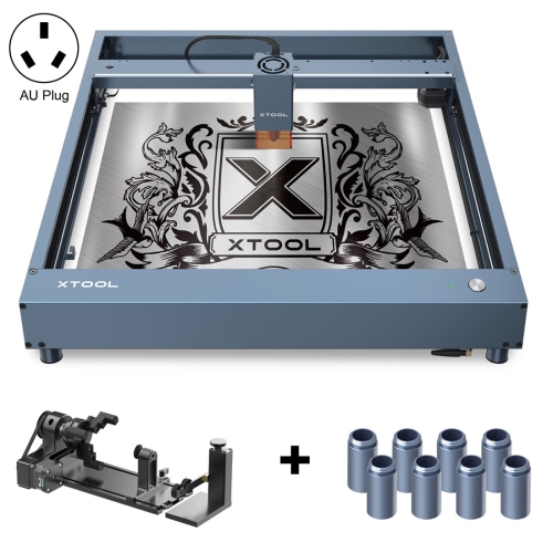 

XTOOL D1 Pro-5W High Accuracy DIY Laser Engraving & Cutting Machine + Rotary Attachment + Raiser Kit, Plug Type:AU Plug(Metal Gray)