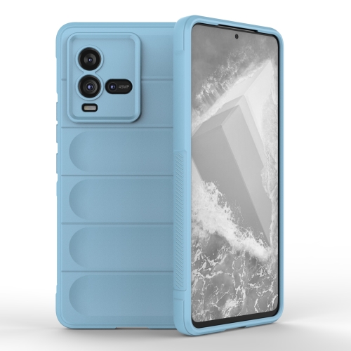 

For vivo iQOO 10 5G Magic Shield TPU + Flannel Phone Case(Light Blue)