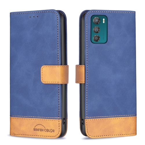 

For Motorola Moto G42 4G BF11 Color Matching Skin Feel Leather Phone Case(Blue)