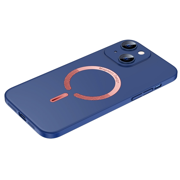 

For iPhone 14 Cool Series Magsafe Magnetic Frosted PC Phone Case (Navy Blue)