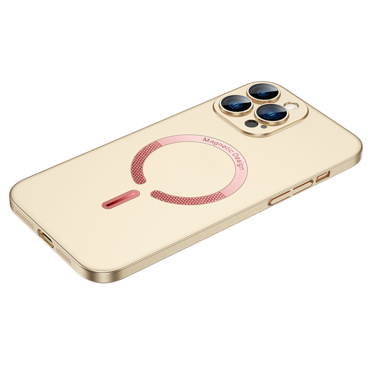 

Cool Series Magsafe Magnetic Frosted PC Phone Case For iPhone 14 Pro(Champagne Gold)