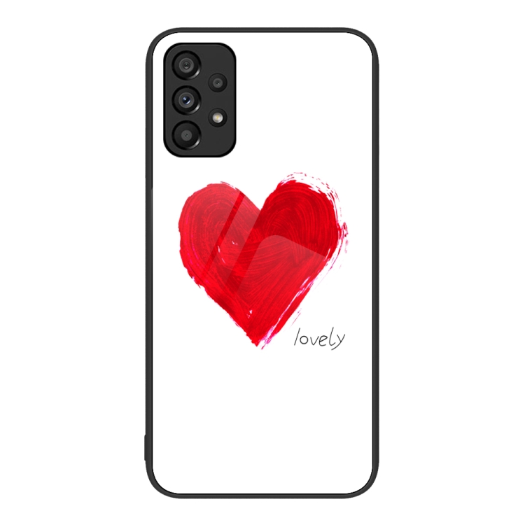 

For Samsung Galaxy A53 Colorful Painted Glass Phone Case(Love)