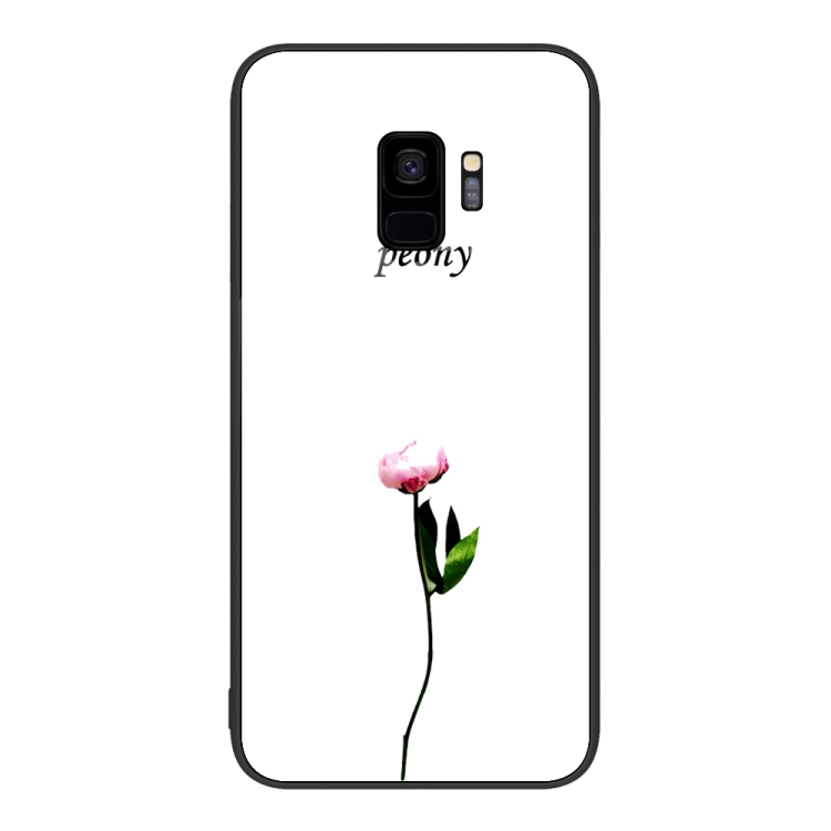 

For Samsung Galaxy S9+ Colorful Painted Glass Phone Case(A Flower)