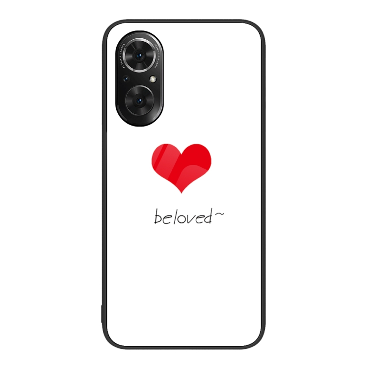 

For Honor 50 SE Colorful Painted Glass Phone Case(Red Heart)