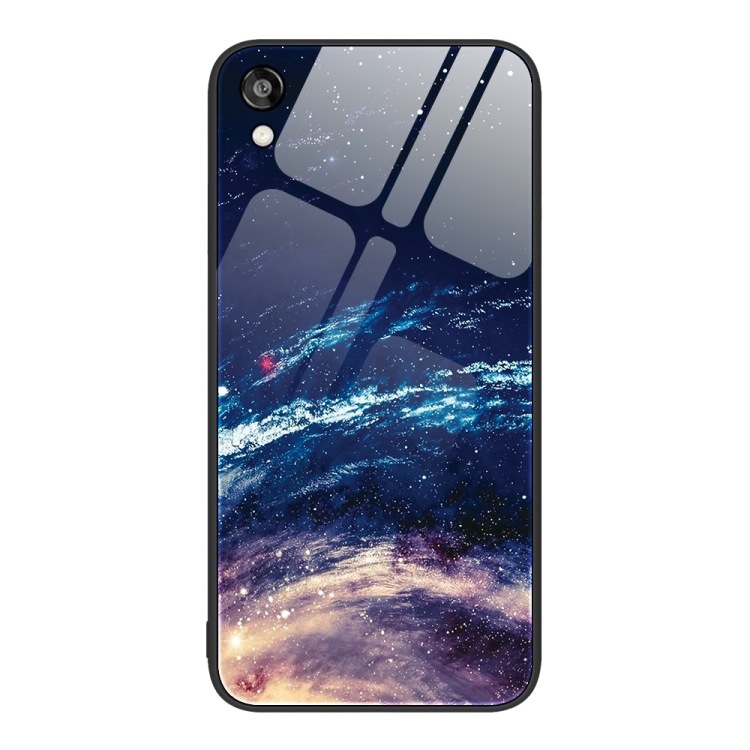 

For Honor Play 3e Colorful Painted Glass Phone Case(Starry Sky)