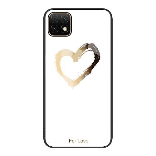 

For Huawei Enjoy 20 5G Colorful Painted Glass Phone Case(Golden Love)
