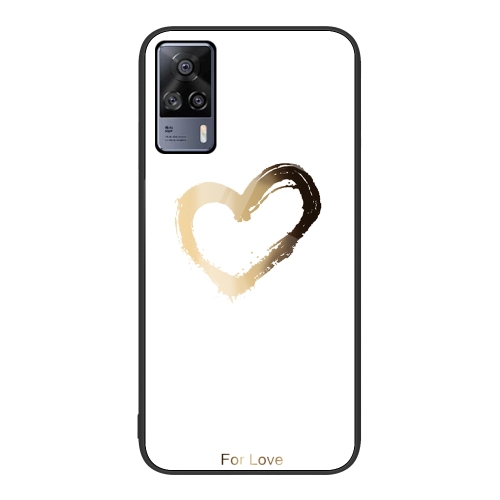 

For vivo S9e Colorful Painted Glass Phone Case(Golden Love)