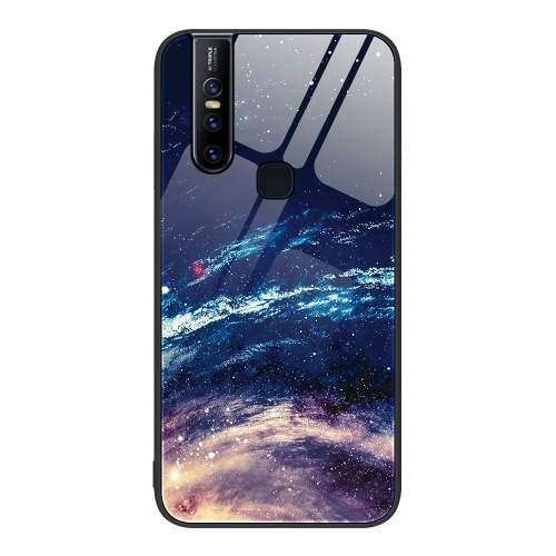 

For vivo V15 Colorful Painted Glass Phone Case(Starry Sky)