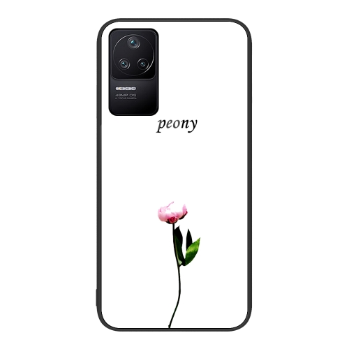 

For Xiaomi Redmi K50 Colorful Painted Glass Phone Case(A Flower)