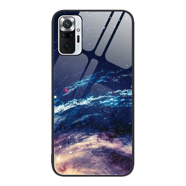 

For Xiaomi Redmi Note 10 Pro 4G Colorful Painted Glass Phone Case(Starry Sky)
