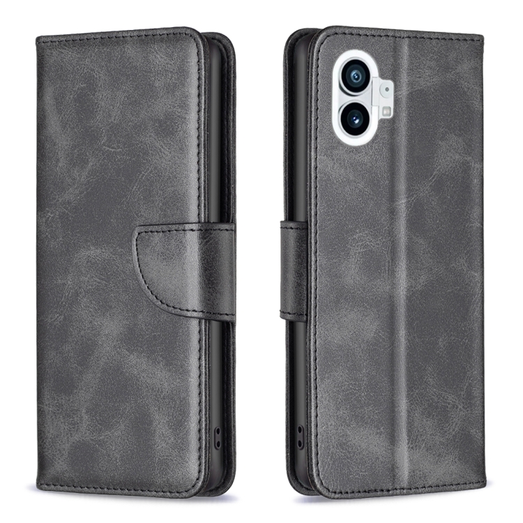 

For Nothing Phone 1 Lambskin Texture Leather Phone Case(Black)