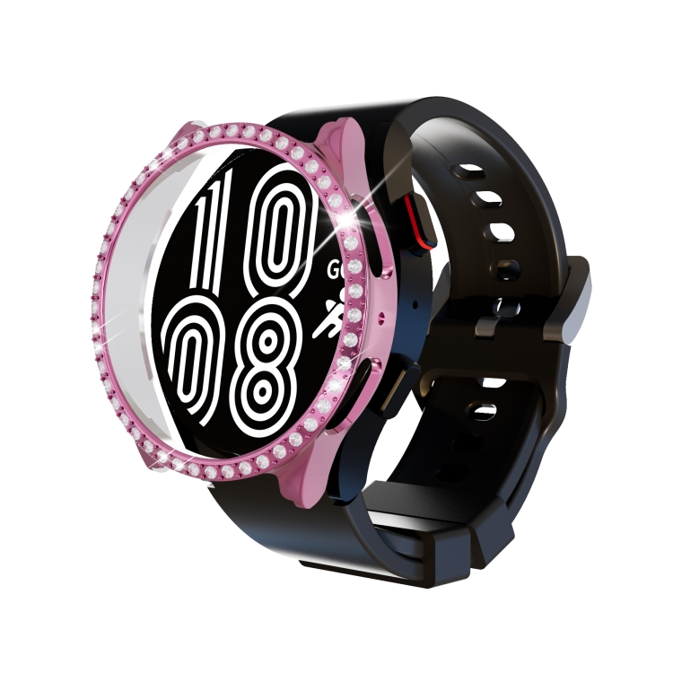 

For Samsung Galaxy Watch5 44mm Diamond Hollow PC Watch Case(Pink)