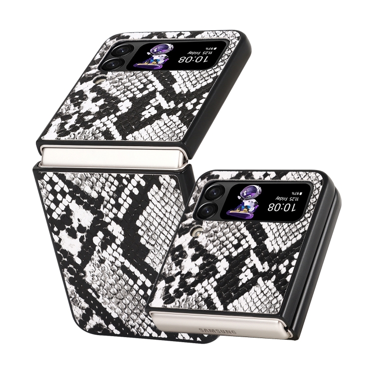 

For Samsung Galaxy Z Flip3 5G Leather Shockproof Protective Phone Case(Snake Texture)
