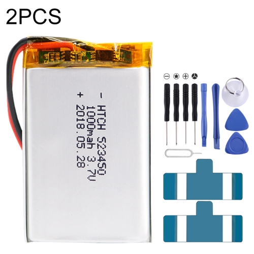 

2 PCS Li-Polymer Battery Replacement 523450 1000mAh, Important note: For lithium batteries, only secure shipping ways to European Union (27 countries), UK, Australia, Japan, USA, Canada are available