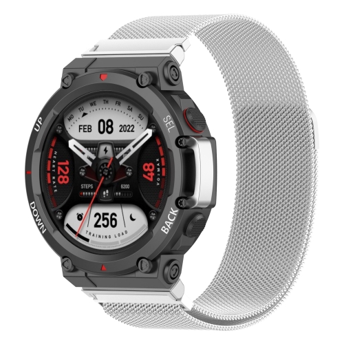 

For Huami Amazfit T-Rex 2 Milan Watch Band with Screwdriver(Silver)