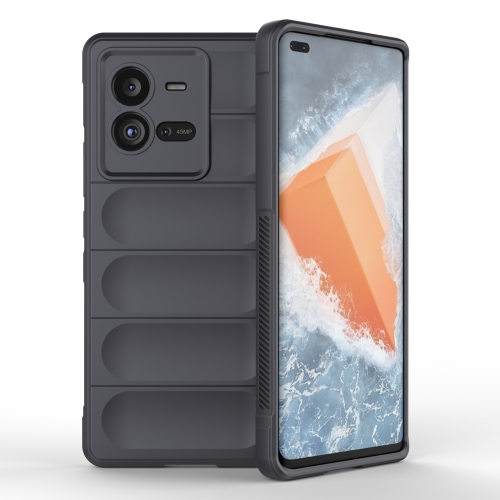 For vivo iQOO 10 Pro 5G Magic Shield TPU + Flannel Phone Case(Dark Grey)