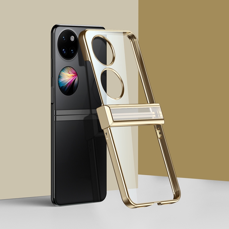 

For Huawei P50 Pocket Electroplating PC Full Coverage Shockproof Phone Case(Gold)
