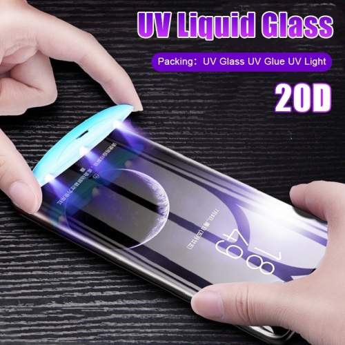 

For Galaxy S20 Ultra UV Liquid Curved Full Glue Full Screen Tempered Glass Film