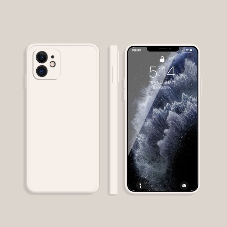 

For iPhone 13 Imitation Liquid Silicone Phone Case(White)