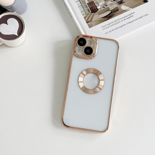 

Electroplating CD Texture Transparent Case For iPhone 12 Pro Max(Gold)