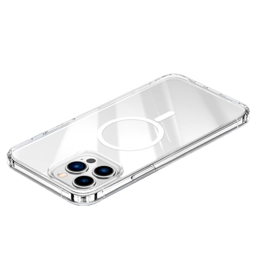 

For iPhone 14 Pro Magsafe Magnetic Four Corner Airbags Phone Case(Transparent)