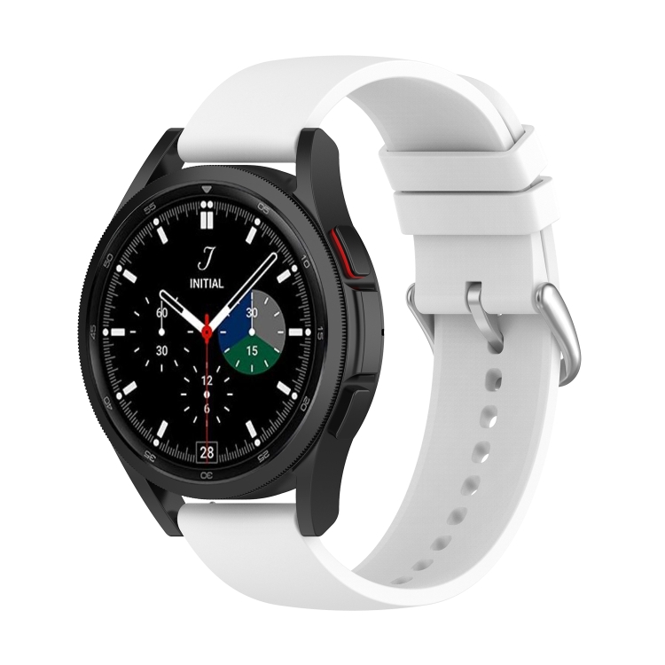 

For Samsung Galaxy Watch 5 40mm 20mm Round Tail Silicone Watch Band(White)