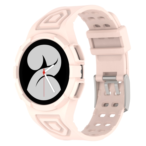

For Samsung Galaxy Watch5 Pro 45mm Silicone Integrated Watch Band(Light Pink)