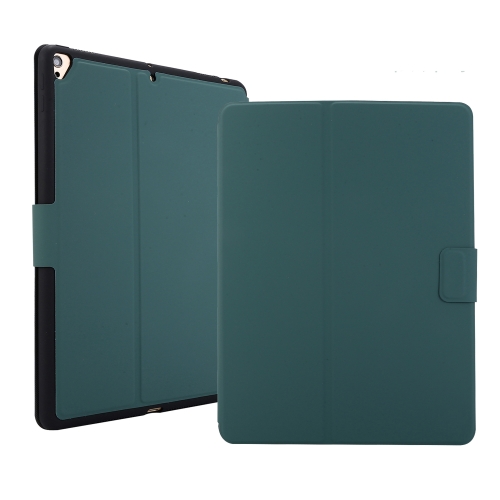 

For iPad 10.2 2021 & 2020 & 2019 / Air 2019 / Pro 10.5 Electric Pressed Texture Horizontal Flip Leather Case with Holder & Pen Slot(Dark Green)
