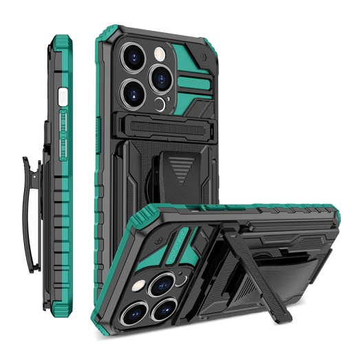 

For iPhone 12 Pro Max King Kong Back Clip Series Holder Phone Case(Green)