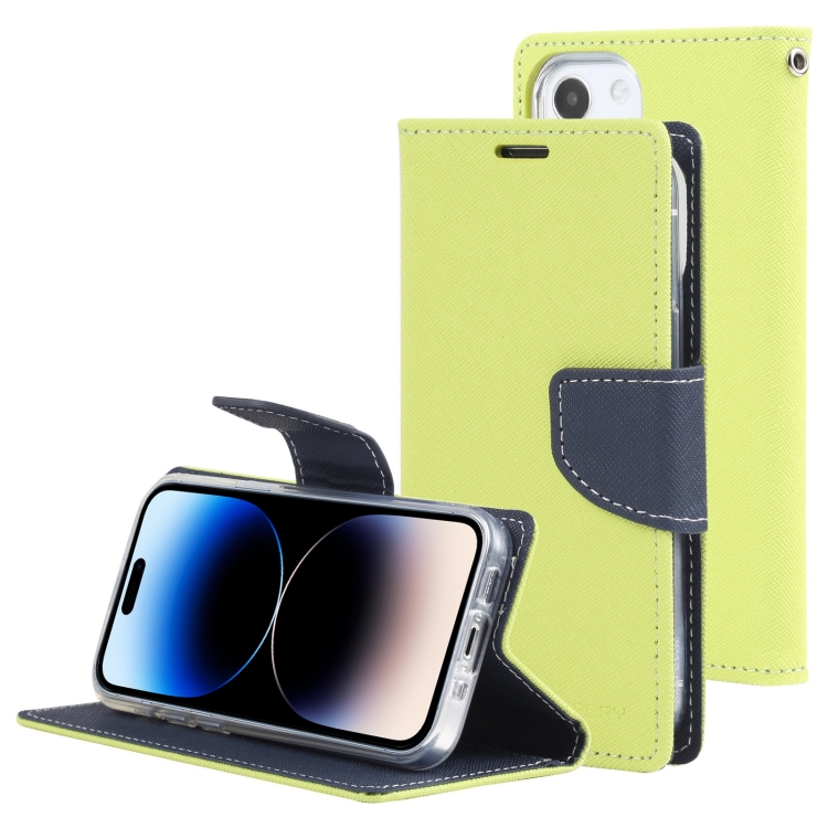 

For iPhone 14 Pro GOOSPERY FANCY DIARY Cross Texture Leather Case(Green)