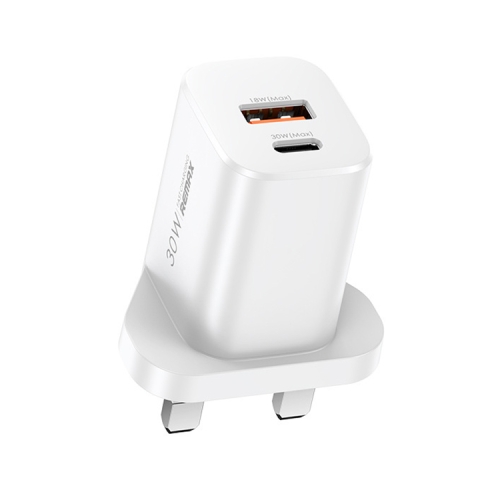 REMAX RP-U6 Magic Speed Series 30W USB+USB-C / Type-C Foldable Fast Charger, Specification:UK Plug(White)