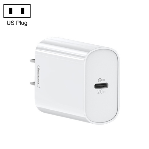 REMAX RP-U70 Jane Series 20W USB-C/Type-C PD Fast Charger, Specification:US Plug(White)