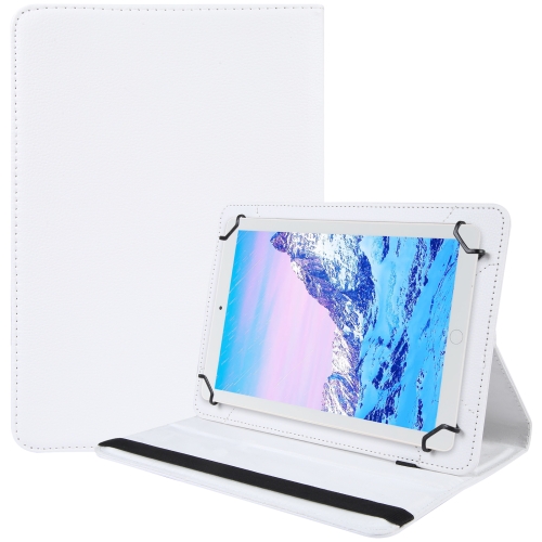 

For 10 inch Tablet 360 Degree Rotation Litchi Texture Flip Leather Tablet Case(White)