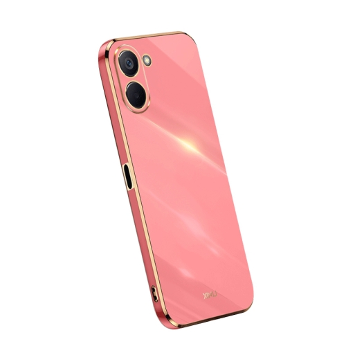 For Realme V20 5G XINLI Straight Edge 6D Electroplate TPU Phone Case(Hawthorn Red)