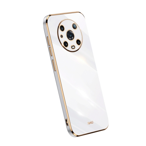 For Honor Magic4 Pro XINLI Straight Edge 6D Electroplate TPU Phone Case(White)