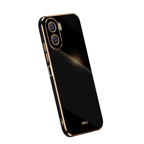 For Honor X40i XINLI Straight Edge 6D Electroplate TPU Phone Case(Black)