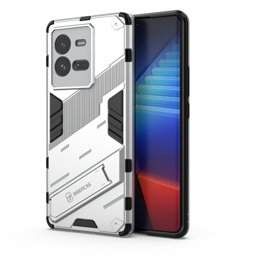For vivo iQOO 10 Pro 5G PC + TPU Shockproof Case with Invisible Holder(White)