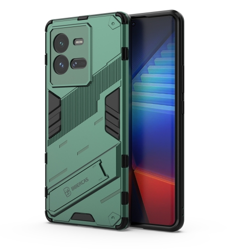 For vivo iQOO 10 Pro 5G PC + TPU Shockproof Case with Invisible Holder(Green)