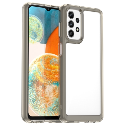 

For Samsung Galaxy M23 Colorful Series Acrylic + TPU Phone Case(Transparent Grey)