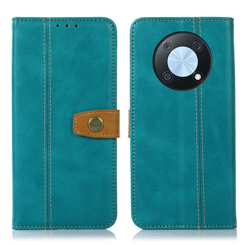 

For Huawei Nova Y90/Enjoy 50 Pro Stitching Thread Calf Texture Leather Phone Case(Green)