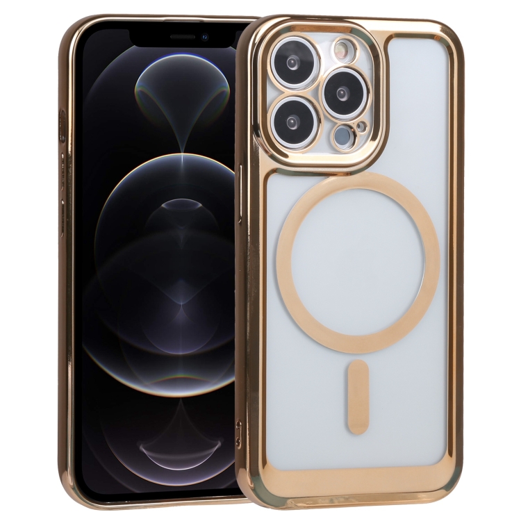 

For iPhone 12 Pro MagSafe Electroplating TPU Phone Case(Gold)