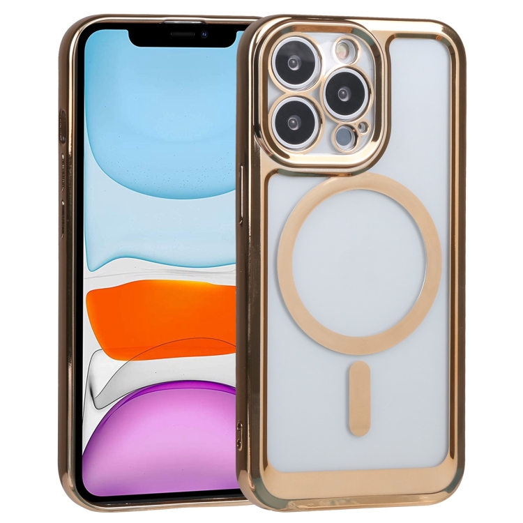 

For iPhone 11 MagSafe Electroplating TPU Phone Case (Gold)