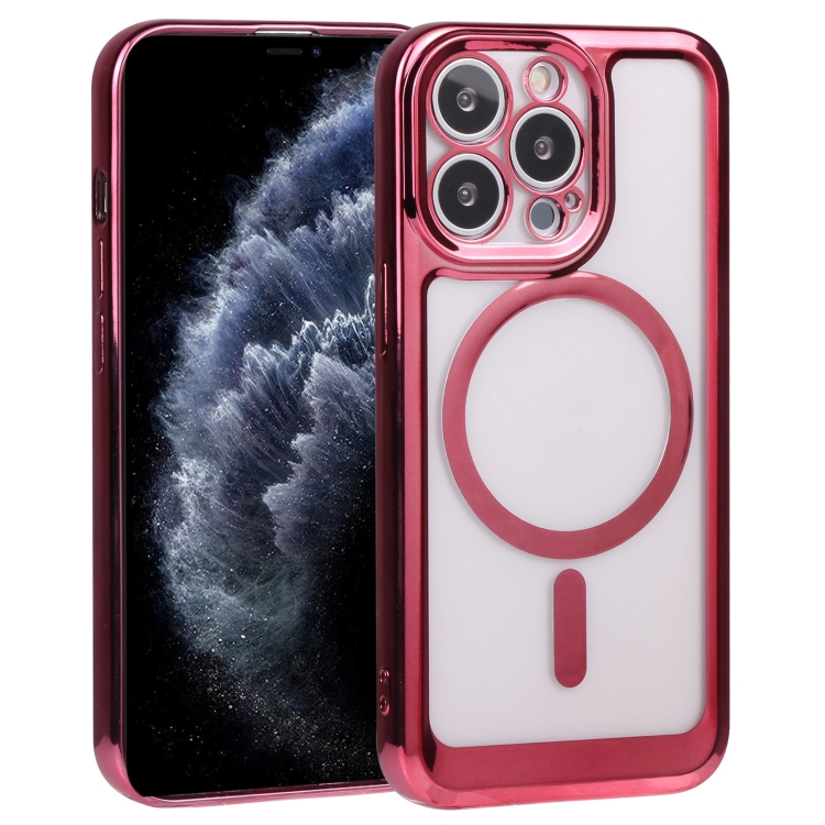 

For iPhone 11 Pro MagSafe Electroplating TPU Phone Case(Red)