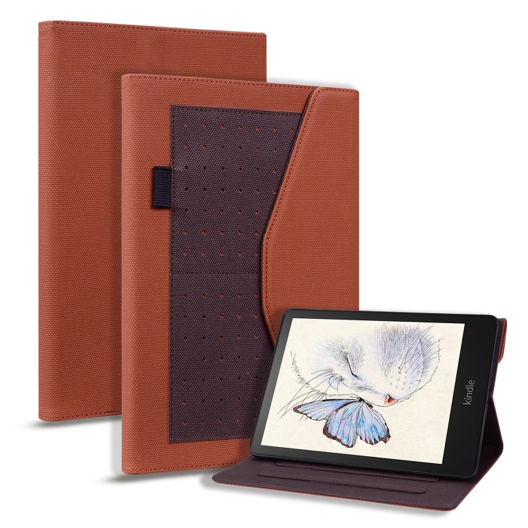 

For Amazon Paperwhite 5 Business Storage Smart Leather Tablet Case(Brown)