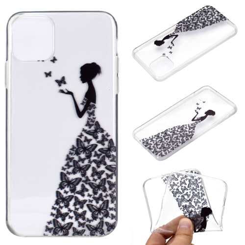 For iPhone 14 Coloured Drawing Pattern Transparent TPU Protective